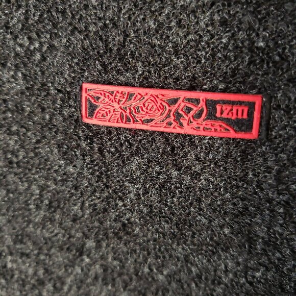 Grey Fuzzy Sleeveless High Neck Asymmetrical IZM Dress w Side Slit - Picture 8 of 12